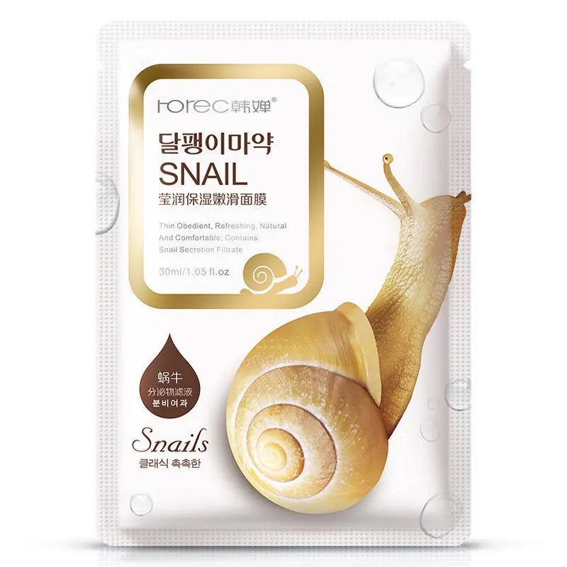 BIOAQUA Snail Face Mask Moisturizing Facial Mask Firming Moisturizing Replenishment Oil Control Tender Sheet Mask Skin Care