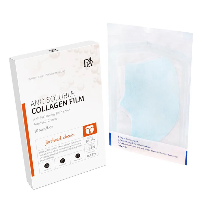 5Sets Hydrolyzed Collagen Protein Film Gel Facial Mask Paper