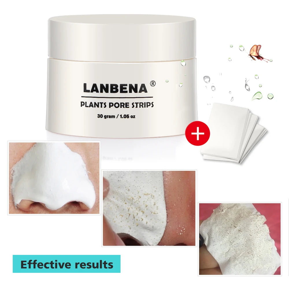 LANBENA Blackhead Remover Nose Mask Pore Strip Black Mask Peeling Acne Treatment Deep Cleansing Face Mask Oil Control Skin Care