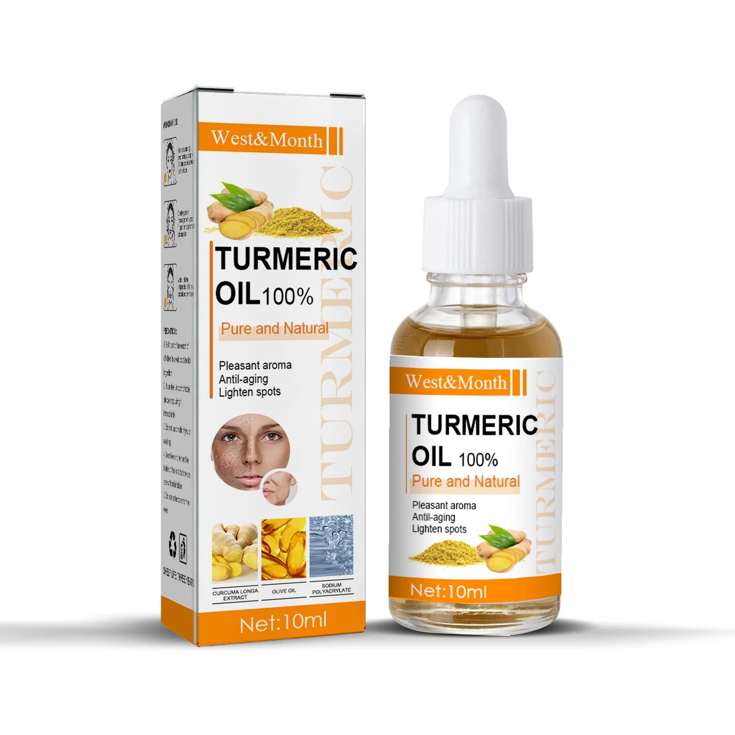 Turmeric Remove Dark Spots Essential Oil Anti wrinkle Serum 100% Pure Therapeutic Grade Face Whitening Moisturizing Skin Care