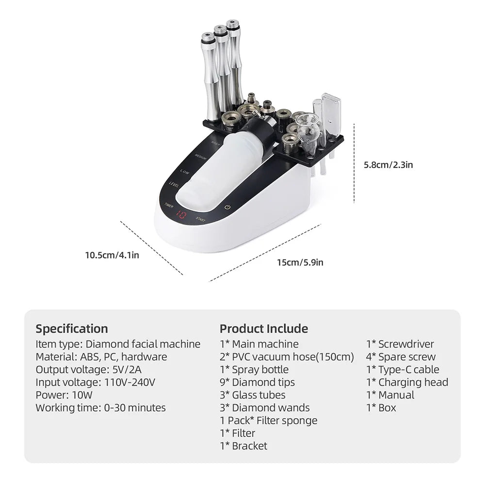 Home Use Facial Diamond Microdermabrasion Machine Professional - Skin Care