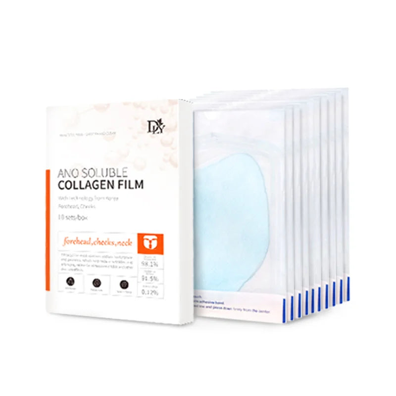 5Sets Hydrolyzed Collagen Protein Film Gel Facial Mask Paper